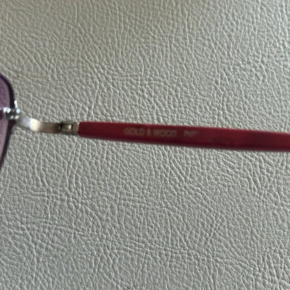 Purple Rimless Sunglasses - Picture 5 of 5